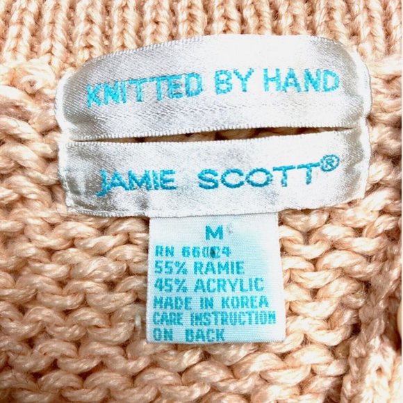 Vintage Jamie Scott Knitted By Hand Women Sweater Size Medium - Picture 5 of 5